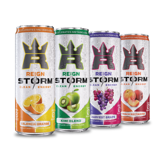REIGN - STORM ENERGY DRINK CANS