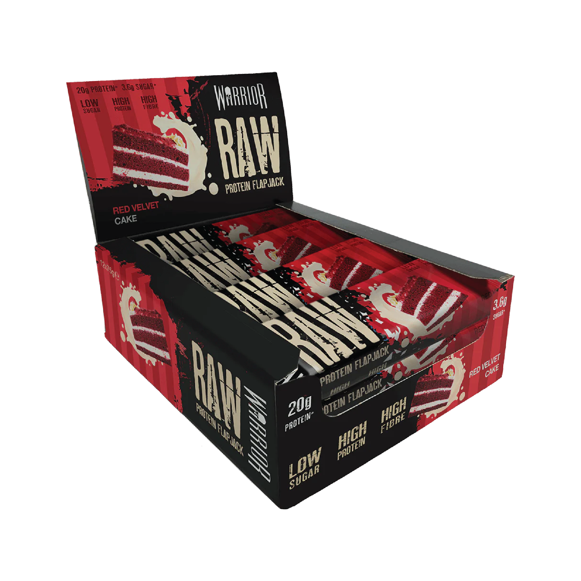 WARRIOR - RAW HIGH PROTEIN MAX FLAVOUR FLAPJACK BARS