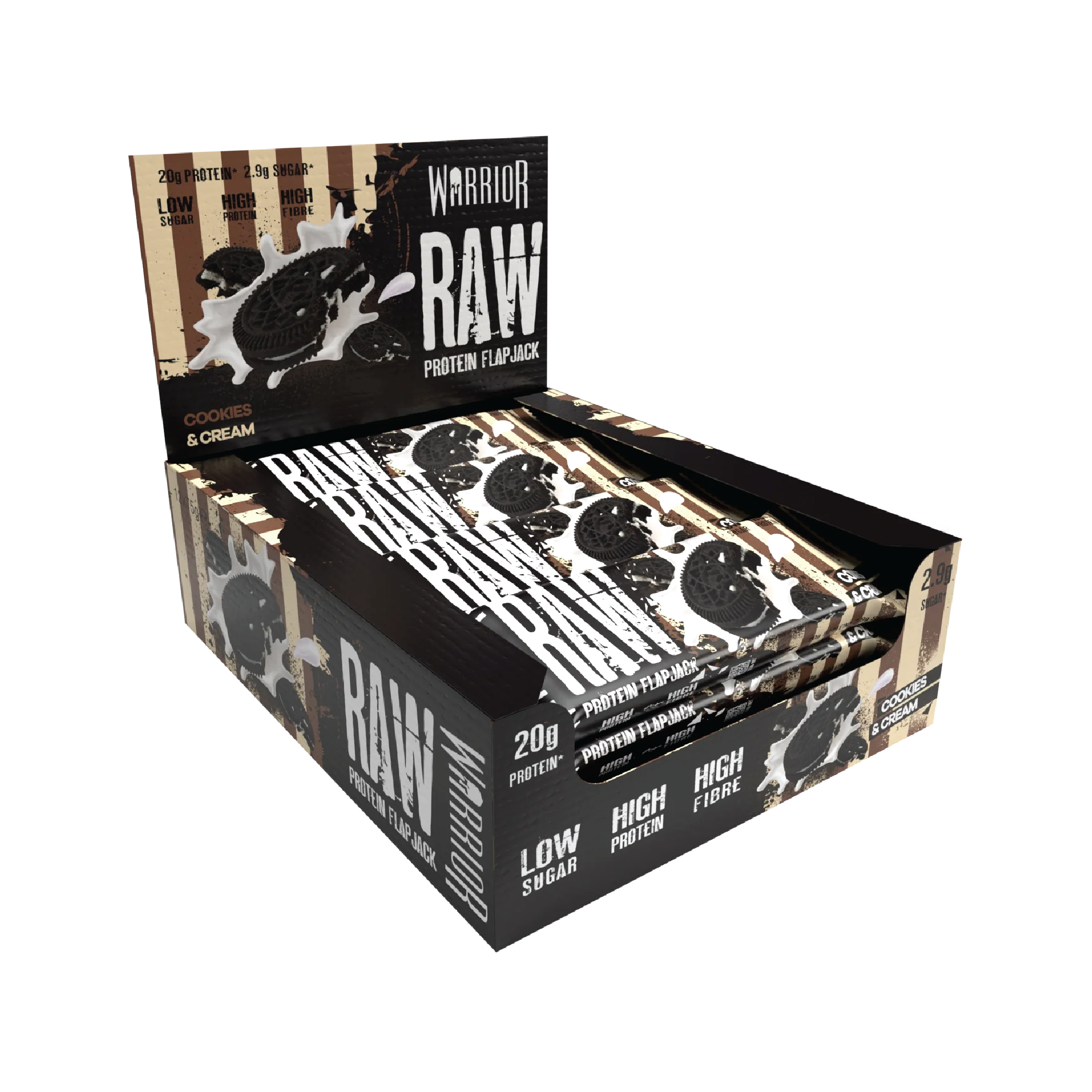 WARRIOR - RAW HIGH PROTEIN MAX FLAVOUR FLAPJACK BARS