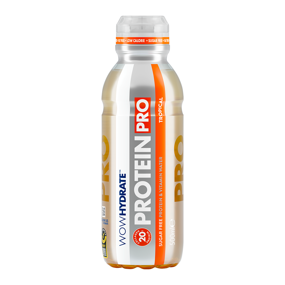 WOW HYDRATE - PROTEIN PRO ELECTROLYTE WATER HYDRATION DRINK BOTTLES